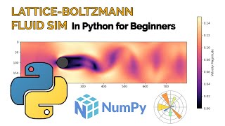 Simple LatticeBoltzmann Simulator in Python  Computational Fluid Dynamics for Beginners [upl. by Eugnimod]