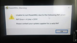 How Install Delcam 2010 or Solve Powermill PAF ERROR in win10 7 quotPAF Error  4 Line  8191 حل مشکل [upl. by Aiepoissac]