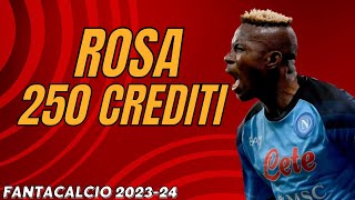 ROSA con 250 CREDITI FANTACALCIO A LISTONE Fantacalcioit  Guida allAsta del Fantacalcio 202324 [upl. by Michaella802]