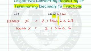 Converting Repeating or Terminating Decimals to Fractions [upl. by Rodenhouse]