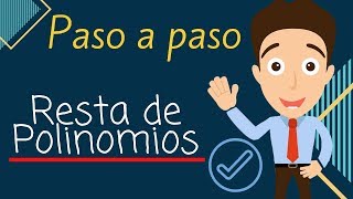 RESTA DE POLINOMIOS ✔️ Ejercicios resueltos [upl. by Ilram228]