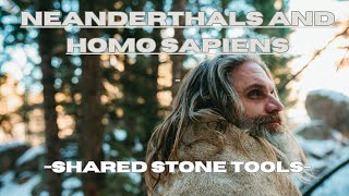 SHARED TECHNOLOGY Used by Neanderthals and Homo Sapiens primitivetechnology caveman stonetools [upl. by Iderf]