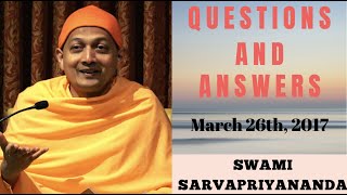 Ask Swami with Swami Sarvapriyananda  March 26th 2017 [upl. by Moffitt467]