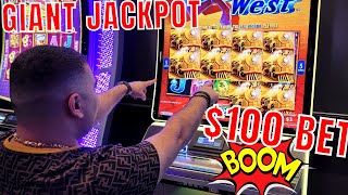 One Of THE BIGGEST JACKPOTS On All Aboard Slot Machine [upl. by Ruella]