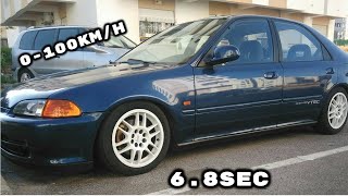 Honda Civic EG9 16 VTi 0100kmh Acceleration [upl. by Annohsak]