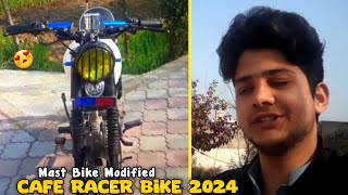 70cc Bike Modified in 2024😍  How To Modified Cafe Racer Bike In pakistan [upl. by Carmita198]