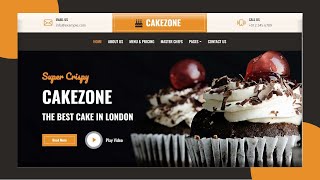 Create A Responsive CakeZone Website Design Using Html amp Css [upl. by Hardwick692]