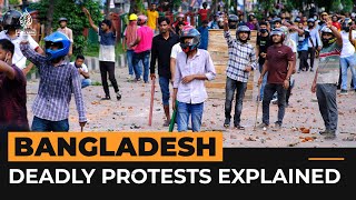 Bangladesh’s deadly protests explained  Al Jazeera Newsfeed [upl. by Laddie]