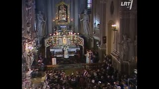 Papal Visit Lithuania Vilnius Siluva Church 1993 [upl. by Ahidam]