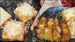 Ramazan Recipie Cheesy Bread pizza aur sath mai Chicken kaandi gosh 😍😋 [upl. by Towne]