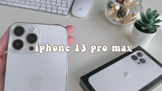 Unboxing 🍏 iPhone 13 Pro Max 1TB  Accessories 🧸 Aesthetic Unboxing  ASMR ☁️ [upl. by Ymled13]