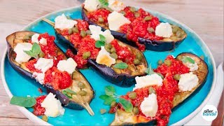 Wat eten we vandaag Aubergine uit de oven met lichtpittige tomatensaus  Allerhande [upl. by Annekahs32]