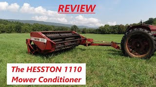 Review  The Hesston 1110 Sickle Mower Conditioner Haybine [upl. by Shurlock]