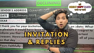 Invitation writing class 12  invitation and reply class 12  by Rahul Dwivedi [upl. by Claudelle545]