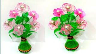 Flower Making Ideas  How to Make Flowers from Recycled Plastic Bottles [upl. by Josepha]