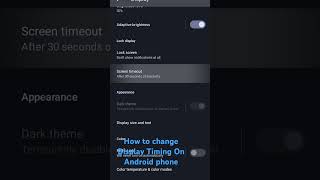 How to Change Display Timing on Android Phones [upl. by Ybbil692]