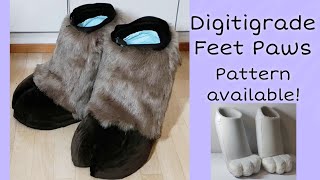 How to make Digitigrade Fursuit Feet Paws  Pattern available [upl. by Ivo]