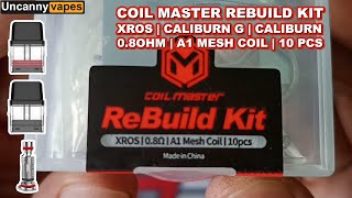 How to rebuild Vaporesso Xros 8 ohm OCC Cartridge using Coil Master Rebuild Kit [upl. by Eadith]