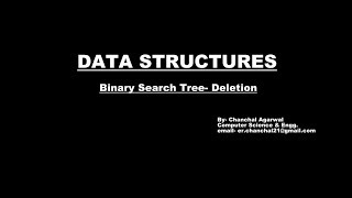 Binary Search Tree  Deletion [upl. by Nyluqcaj]