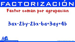 Factor común por agrupación de términos Ejemplo 2  Factorización [upl. by Quinta]