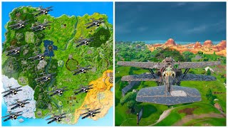 ¡UBICACIÓN TODOS los AVIONES ALATORMENTA X4 en FORTNITE TEMPORADA OG [upl. by Camfort]