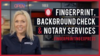 Fast Fingerprint Background Check amp Notary Services – Fingerprinting Express [upl. by Algie]