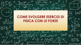 Come svolgere esercizi di fisica con le forze [upl. by Orihakat]