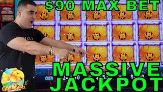 MASSIVE HANDPAY JACKPOT On Huff N More Puff Slot  Las Vegas HUGE JACKPOTS [upl. by Burnaby]