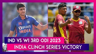 IND vs WI 3rd ODI 2023 AllRound India Clinch Series Victory With 200Run Win [upl. by Jacy462]