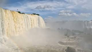 Relaxing Waterfall Sounds Real Iguaçu Falls  1 Hour  Study Meditation Sleep ASMR [upl. by Ohare805]