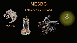 MESBG Battle Report  Lothlorien vs Dunland Ft Liam Last Alliance of Noobs and Men [upl. by Anialem]