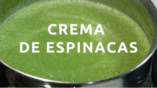 Crema de espinacas  Receta casera fácil [upl. by Jammin]