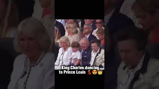 King Charles dancing with his grandson Prince Louis royalfamily kingcharles princelouis funny [upl. by Airotel]