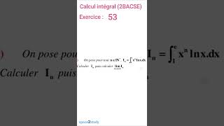 Exercice 53 Calcul intégral 2BACSE SPACE2STUDY MATHS [upl. by Granthem]