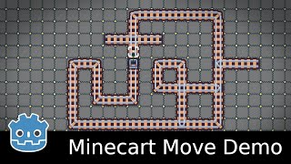 Minecart on Tilemap in Godot Demo [upl. by Ailecnarf]