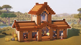 Minecraft How to Build a Horse Stable [upl. by Arianne]