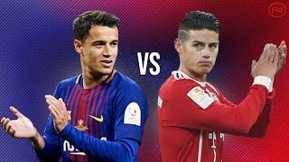 Philippe Coutinho vs James Rodriguez●Skills Goals Assists Passing [upl. by Harriott784]