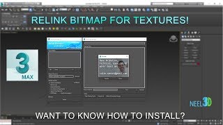 Relink bitmap script for 3ds max  installation  Tutorial  FREE SCRIPT [upl. by Eeresid]