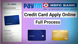 Paytm HDFC Credit Card Apply Online  HDFC Paytm Credit Card Apply 2023 [upl. by Meuser944]