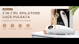 Epilatore Luce Pulsata IPL 3 in 1 Aminzer  Rimozione dei Peli Professionale A CASA TUA [upl. by Ahcsrop]