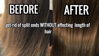 How To Get Rid Of Split Ends WITHOUT affecting length [upl. by Airdnahc]