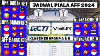 JADWAL LENGKAP PIALA AFF MITSUBISHI ELECTRIC 2024  INDONESIA VS VIETNAM IDNVSVIE [upl. by Severin]