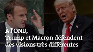 À la tribune de lONU Trump et Macron divergent [upl. by Lebar]