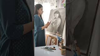 How to use fixative spary on pencil drawing fixativespray camlin spray ytshorts shorts [upl. by Filippo]