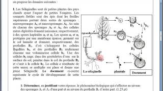 SVTexercice type bac sc math exam 2016 session juin le cycle de developpement de la selaginelle [upl. by Walford]