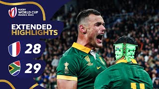 The greatest match EVER  France v South Africa  Rugby World Cup 2023 Extended Highlights [upl. by Ellecram]