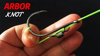 ARBOR KNOT  Great Fishing Knot For Hook And Swivel [upl. by Eidnak]