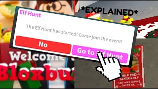 EXPLAINED HOW TO PLAY ELF HUNT  ELF GUIDE ❄️ Bloxburg Elf Hunt 2023 [upl. by Einon]