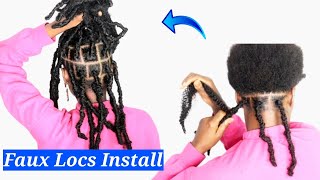 HOW TO INSTALL FAUX LOCS [upl. by Maxia]