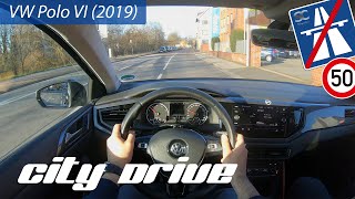 VW Polo 10 TSI 2019  City Test Drive POV [upl. by Kirsten]